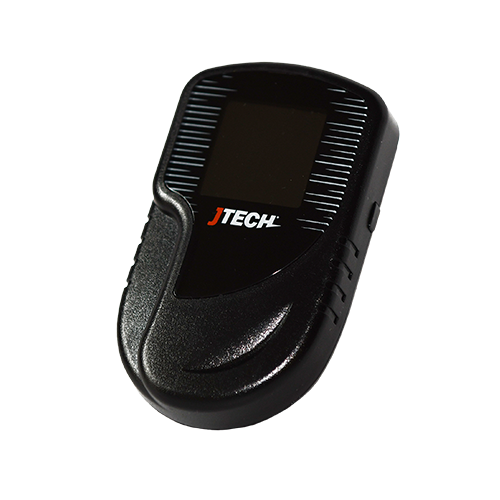 The back of a black JTECH SmartCall Alert Pager.