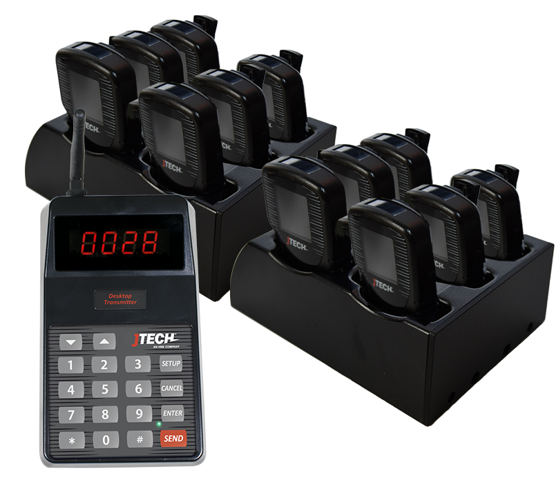 TruckCall Paging System with 12 SmartAlert Pagers