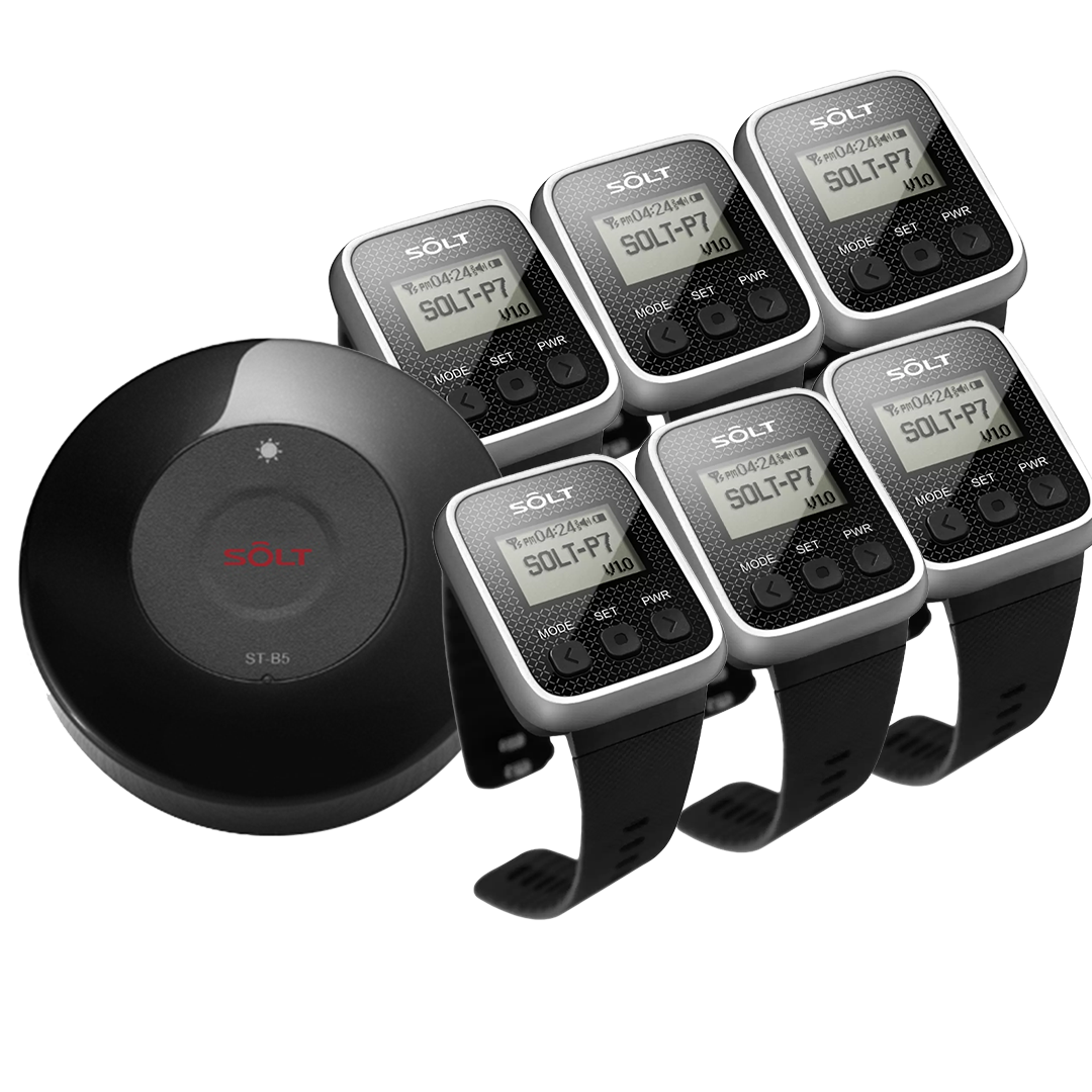 Staff Paging 6 Watches & Wireless Call Button