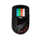 A black JTECH SmartCall Alert Pager with an LCD screen and multiple buttons for communication. The display is showing 4 colour options. There is also 4 red lights on the bottom right of the pager.
