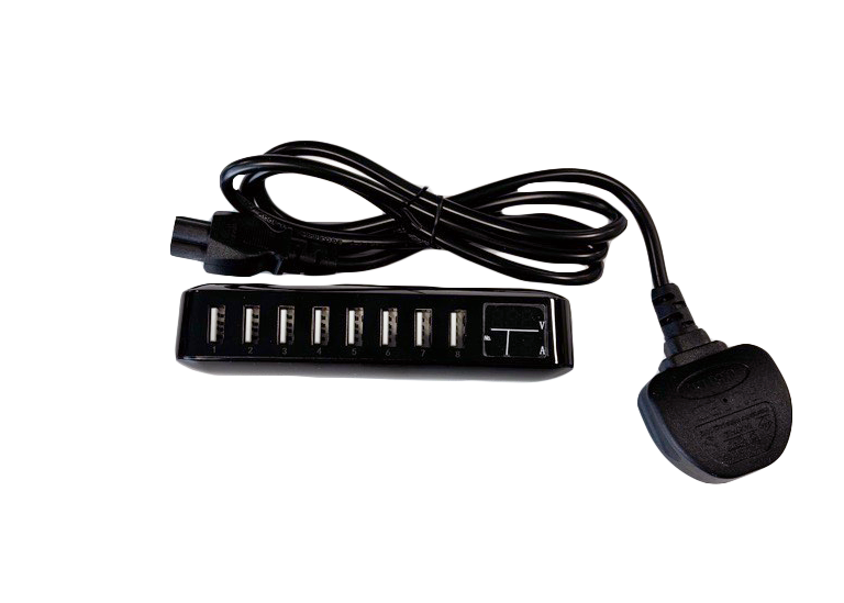 Side view of a power port 