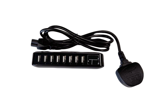 Side view of a power port 